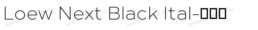 Loew Next Black Ital字体转换